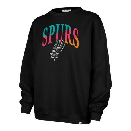 San Antonio Spurs '47 Women's Imprint Oversized Sweatshirt - Black - Front View
