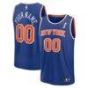 New York Knicks Fashion7 Youth 2026 NBA Finals Fast Break Custom Jersey - Blue - Front View