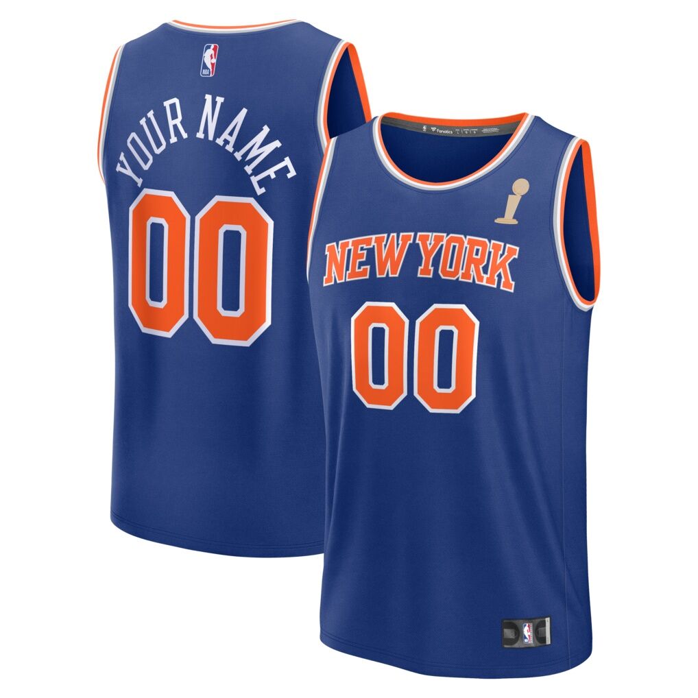 New York Knicks Fashion7 Youth 2026 NBA Finals Fast Break Custom Jersey - Icon Edition