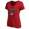 Carolina Hurricanes Fashion7 Women's 2026 Stanley Cup Champions Plus Size Signature Roster V-Neck T-Shirt - Red - Side View