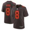 Jared Verse Cleveland Browns Nike Alternate Alpha Dawg Game Jersey - Brown - Front View