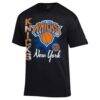 New York Knicks Champion Vertical Jersey T-Shirt - Black - Detail View
