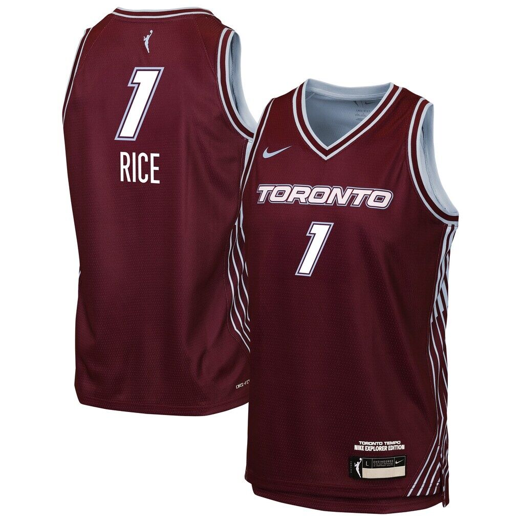 Kiki Rice Toronto Tempo Nike Youth Swingman Jersey - Explorer Edition - Bordeaux
