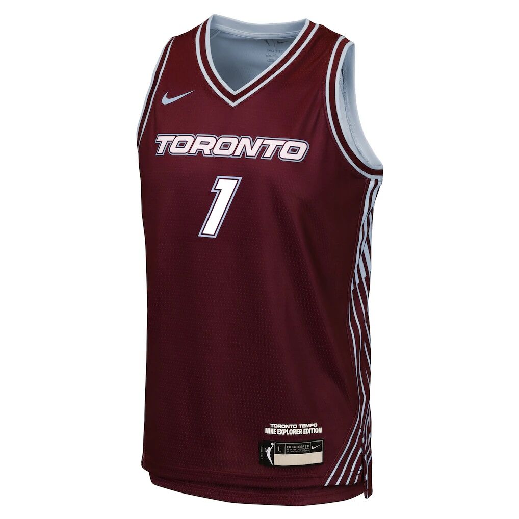 Kiki Rice Toronto Tempo Nike Youth Swingman Jersey - Explorer Edition - Bordeaux