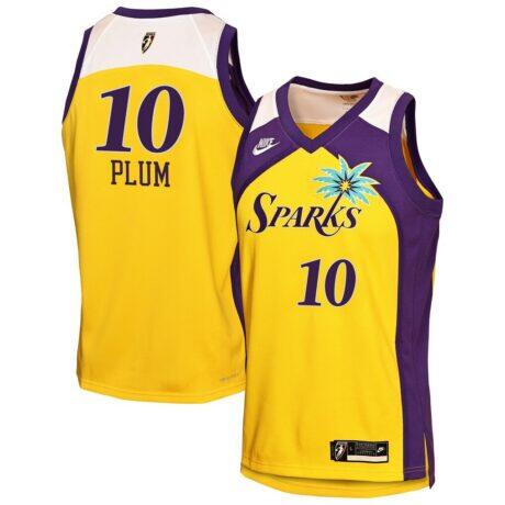 Kelsey Plum Los Angeles Sparks Nike Youth Victory Swingman Jersey - Gold - Front View