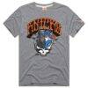 New York Knicks x The Grateful Dead Homage Unisex Skull Tri-Blend T-Shirt - Gray - Front View