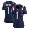 A.J. Brown New England Patriots Nike Women's Game Jersey - Navy - Front View