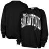San Antonio Spurs '47 Women's Oversized Arched Icon Sweatshirt - Black - Front View