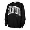 San Antonio Spurs '47 Women's Oversized Arched Icon Sweatshirt - Black - Side View