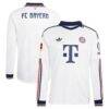 Bayern Munich adidas 2026/27 Away On-Field Authentic Long Sleeve Patch Jersey - White - Front View