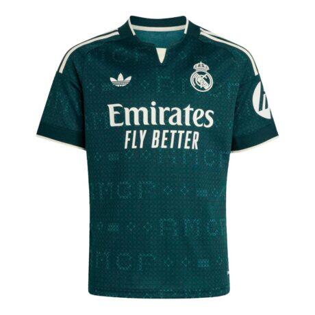 Real Madrid adidas Youth 2026/27 Away Replica Jersey - Green - Detail View