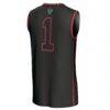 Howard Bison GameDay Greats Unisex Lightweight Collegiate Basketball Fashion Jersey - Black - Detail View