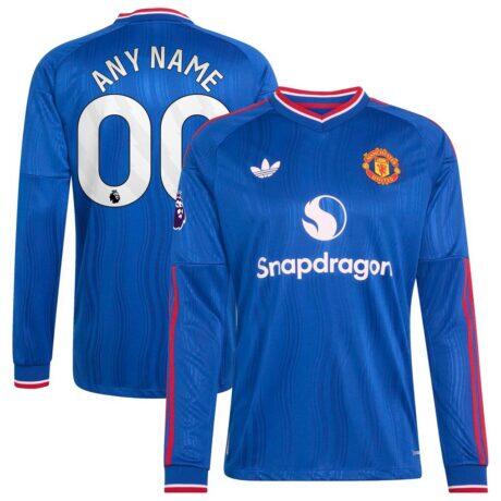 Manchester United adidas 2026/27 Away On-Field Authentic Custom Long Sleeve Jersey - - Front View