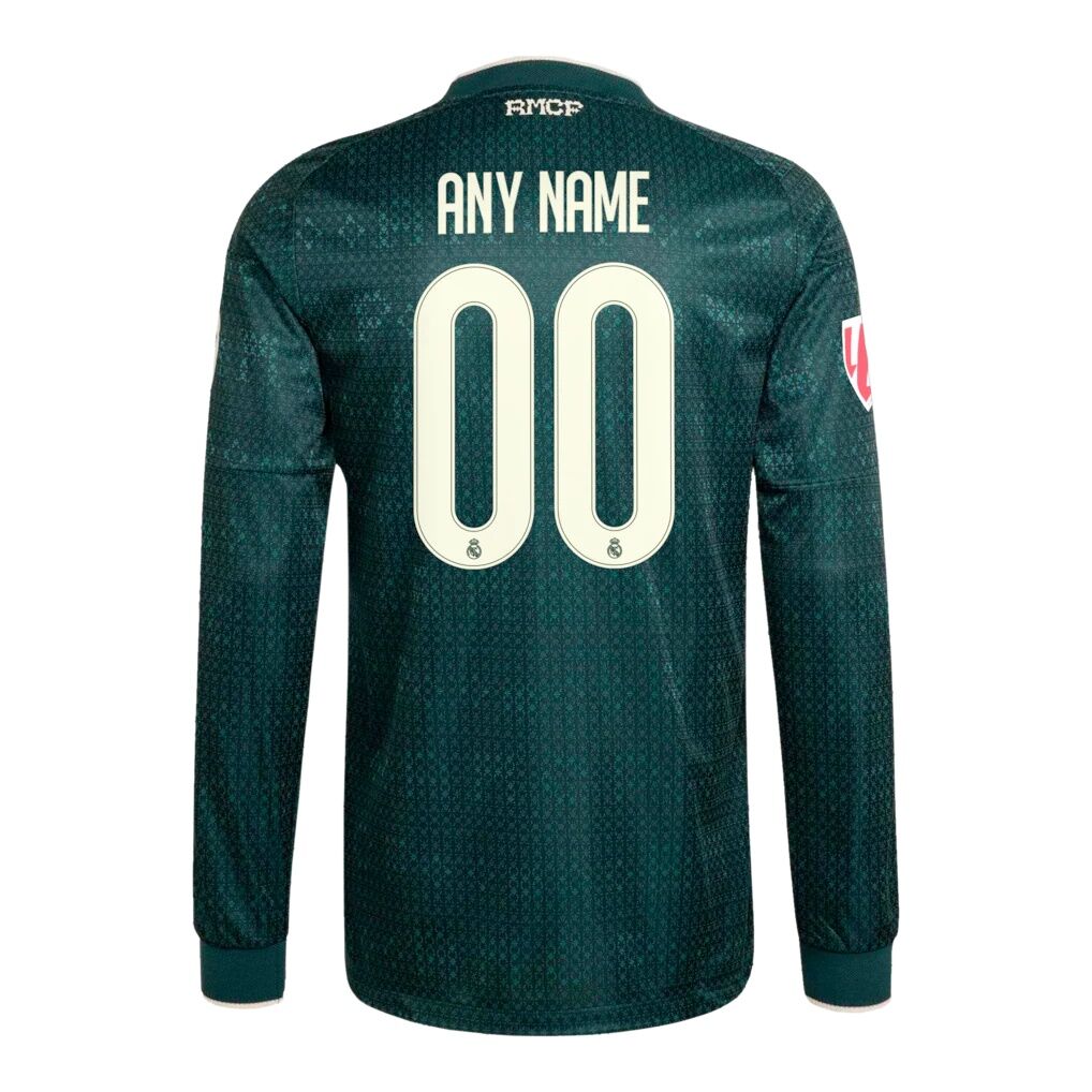 Real Madrid adidas 2026/27 Away On-Field Authentic Custom Long Sleeve Jersey