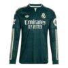 Real Madrid adidas 2026/27 Away On-Field Authentic Custom Long Sleeve Jersey - Green - Side View