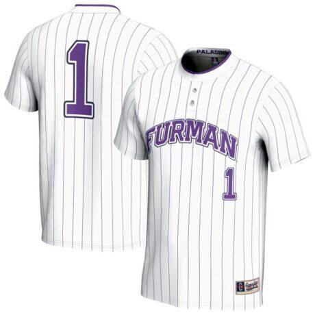 Furman Paladins GameDay Greats Unisex Lightweight Collegiate Softball Fashion Jersey - White - Front View
