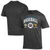 Cal Poly Mustangs vs. West Virginia Mountaineers Champion Unisex 2026 NCAA Baseball Super Regional Matchup T-Shirt - Gray - Front View
