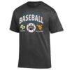 Cal Poly Mustangs vs. West Virginia Mountaineers Champion Unisex 2026 NCAA Baseball Super Regional Matchup T-Shirt - Gray - Side View