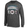 Arkansas Little Rock Trojans vs. Troy University Trojans Champion Unisex 2026 NCAA Baseball Super Regional Matchup Long Sleeve T-Shirt - Gray - Side View