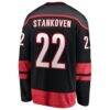 Logan Stankoven Carolina Hurricanes Fashion7 2026 Stanley Cup Champions Home Breakaway Jersey - Black - Detail View