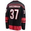 Andrei Svechnikov Carolina Hurricanes Fashion7 2026 Stanley Cup Champions Home Breakaway Jersey - Black - Detail View
