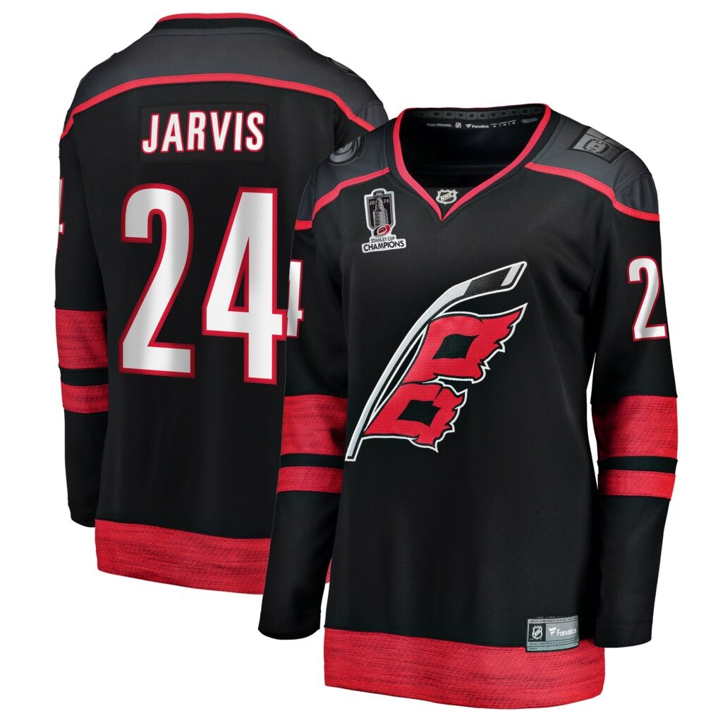 Seth Jarvis Carolina Hurricanes Fashion7 Women's 2026 Stanley Cup Champions Home Breakaway Jersey