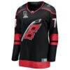Jaccob Slavin Carolina Hurricanes Fashion7 Women's 2026 Stanley Cup Champions Home Breakaway Jersey - Black - Side View