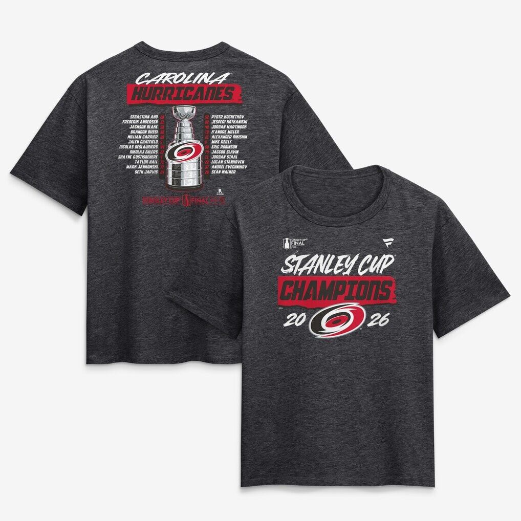 Carolina Hurricanes Women's 2026 Stanley Cup Champions Roster T-Shirt