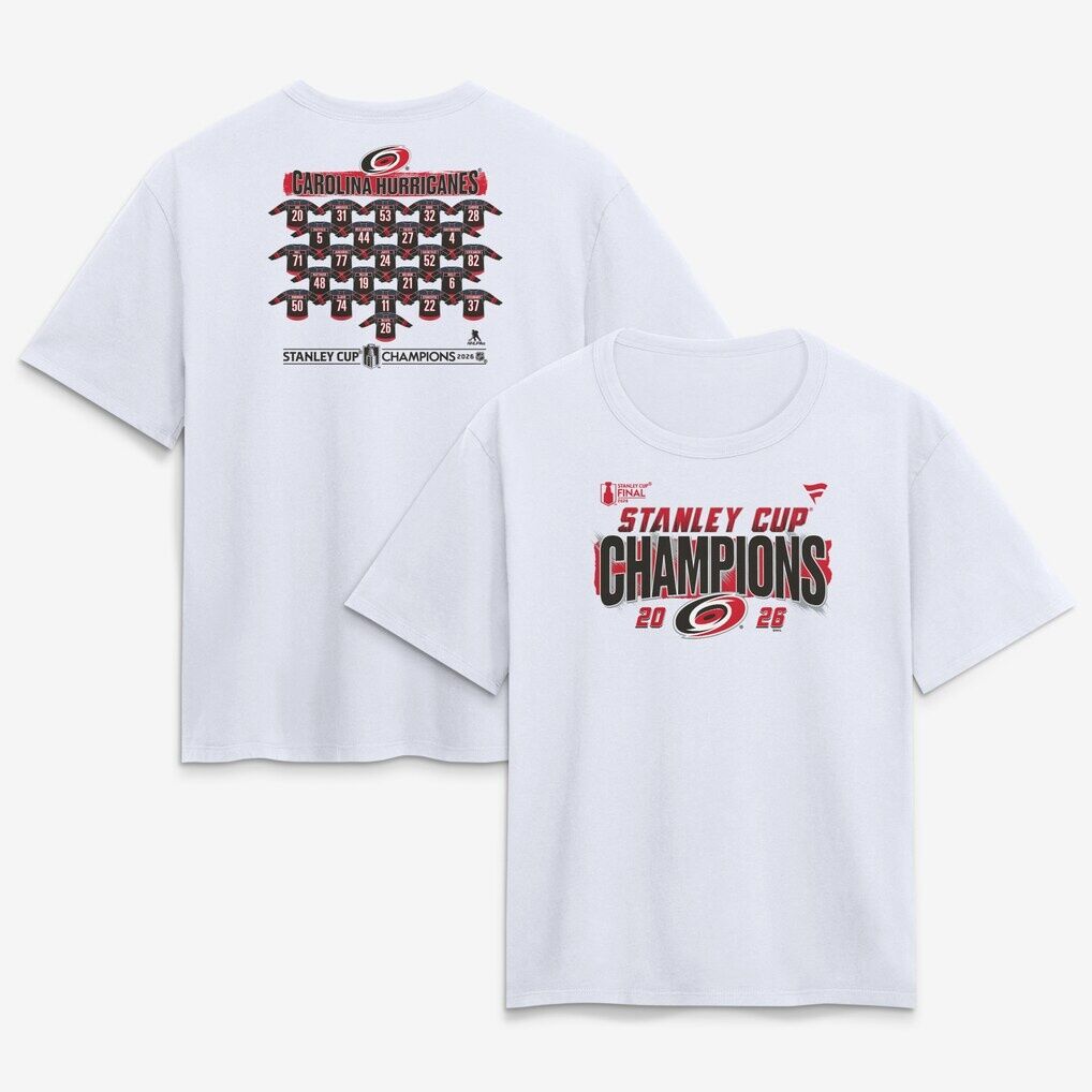 Carolina Hurricanes Women's 2026 Stanley Cup Champions Roster Jersey T-Shirt