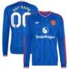 Manchester United adidas 2026/27 Away Replica Custom Long Sleeve Jersey - - Front View