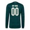 Real Madrid adidas 2026/27 Away Replica Custom Long Sleeve Jersey - Green - Detail View