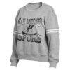 San Antonio Spurs WEAR by Erin Andrews Women's Crest Crew Sweatshirt - Gray - Side View