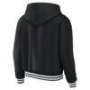 San Antonio Spurs WEAR by Erin Andrews Women's Lace Up Hoodie - Black - Detail View