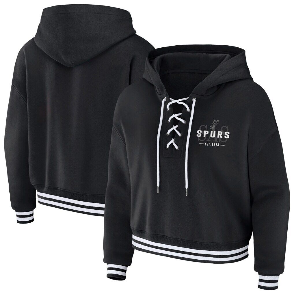 San Antonio Spurs WEAR by Erin Andrews Women's Lace Up Hoodie