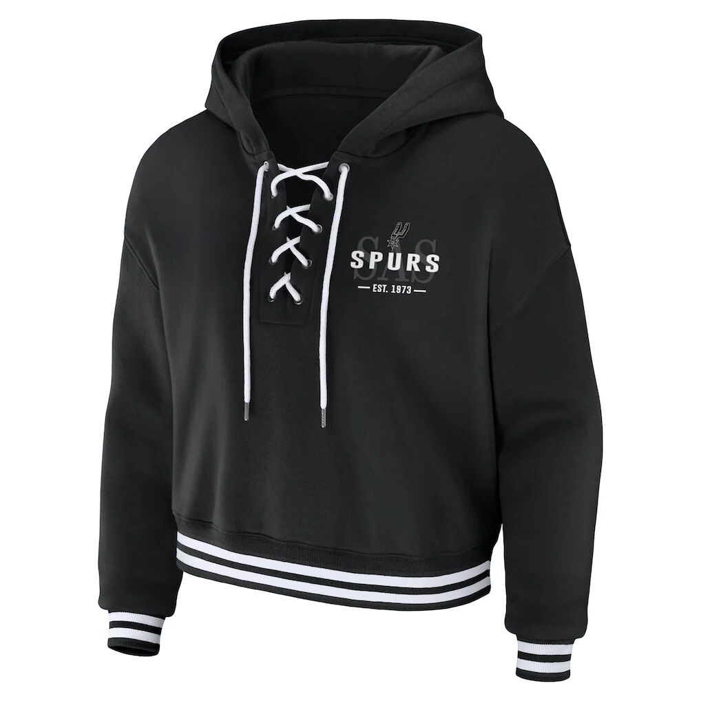 San Antonio Spurs WEAR by Erin Andrews Women's Lace Up Hoodie