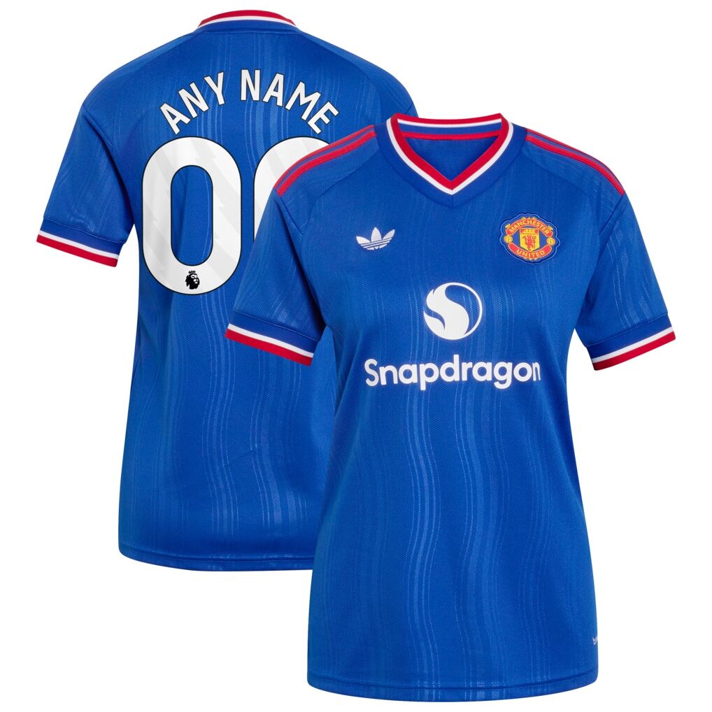 Manchester United adidas Women's 2026/27 Away Replica Custom Jersey - Royal
