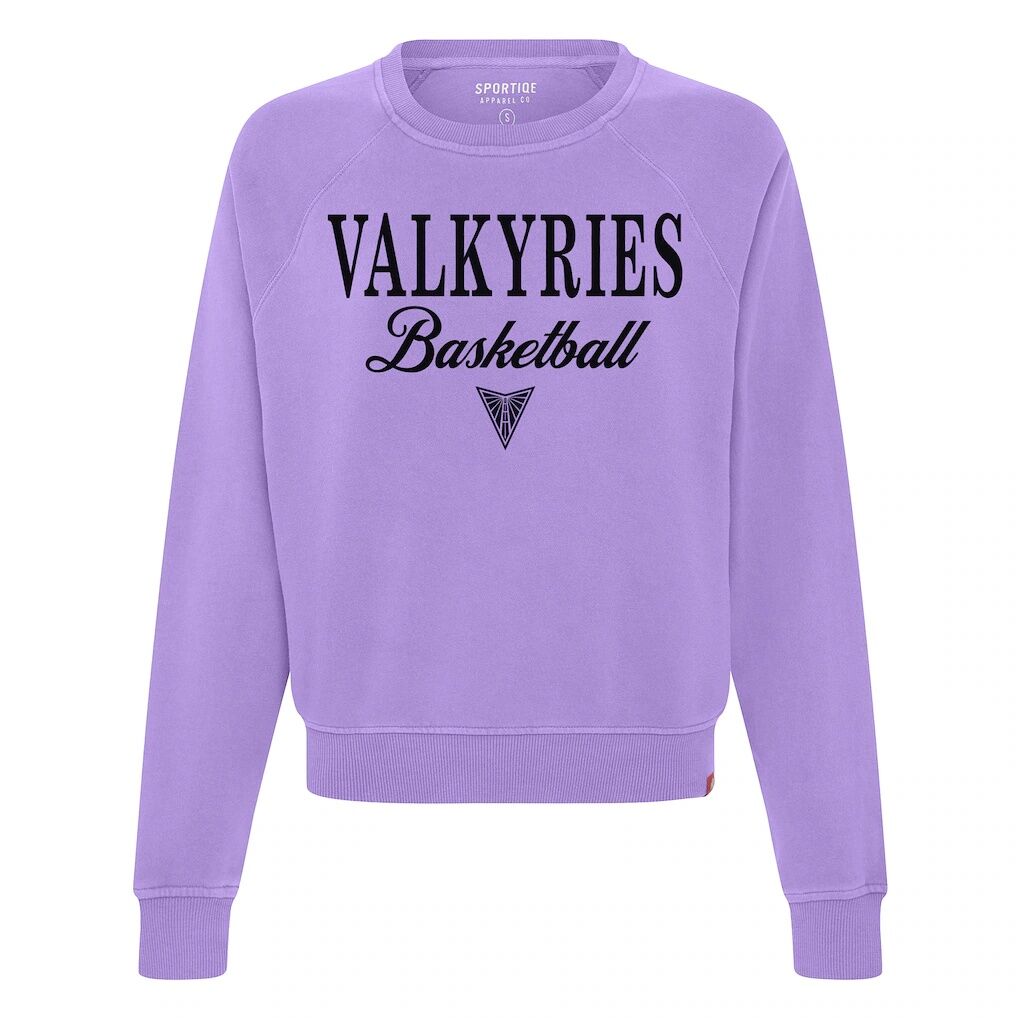 Golden State Valkyries Sportiqe Women's Ashlyn Raglan Crewneck Sweatshirt - Violet