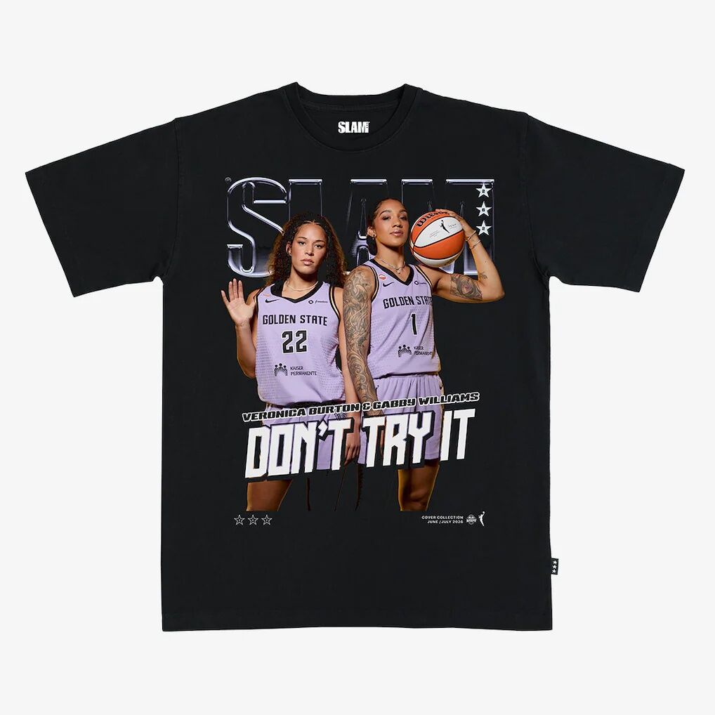 Gabby Williams & Veronica Burton Golden State Valkyries SLAM Cover T-Shirt
