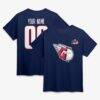 Cleveland Guardians Celebrating America's 250th Personalized Name & Number T-Shirt - Navy - Front View