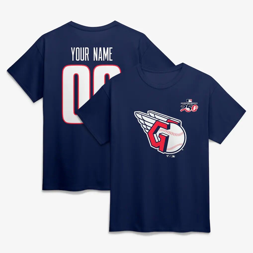 Cleveland Guardians Celebrating America's 250th Personalized Name & Number T-Shirt