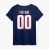 Cleveland Guardians Women's Celebrating America's 250th Personalized Name & Number V-Neck T-Shirt - Navy - Detail View
