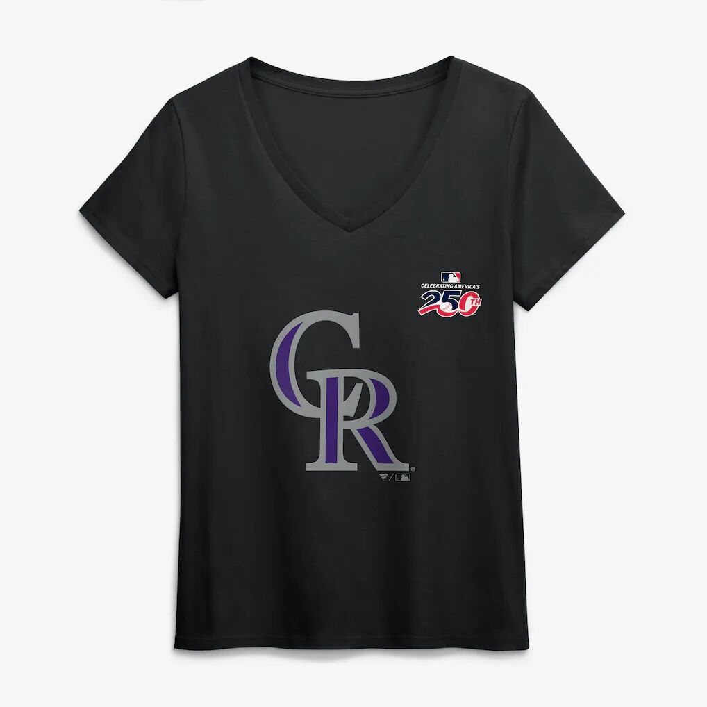 Colorado Rockies Women's Celebrating America's 250th Personalized Name & Number V-Neck T-Shirt