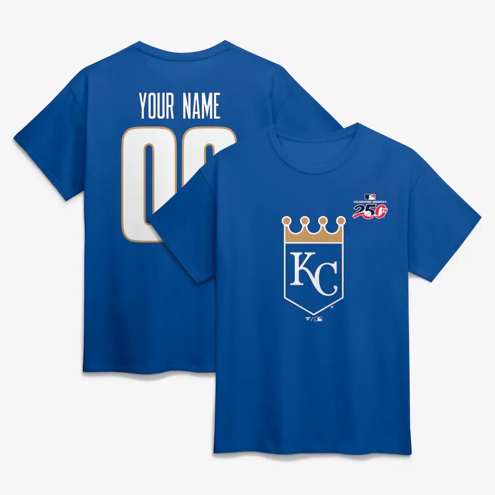 Kansas City Royals Celebrating America's 250th Personalized Name & Number T-Shirt - Royal