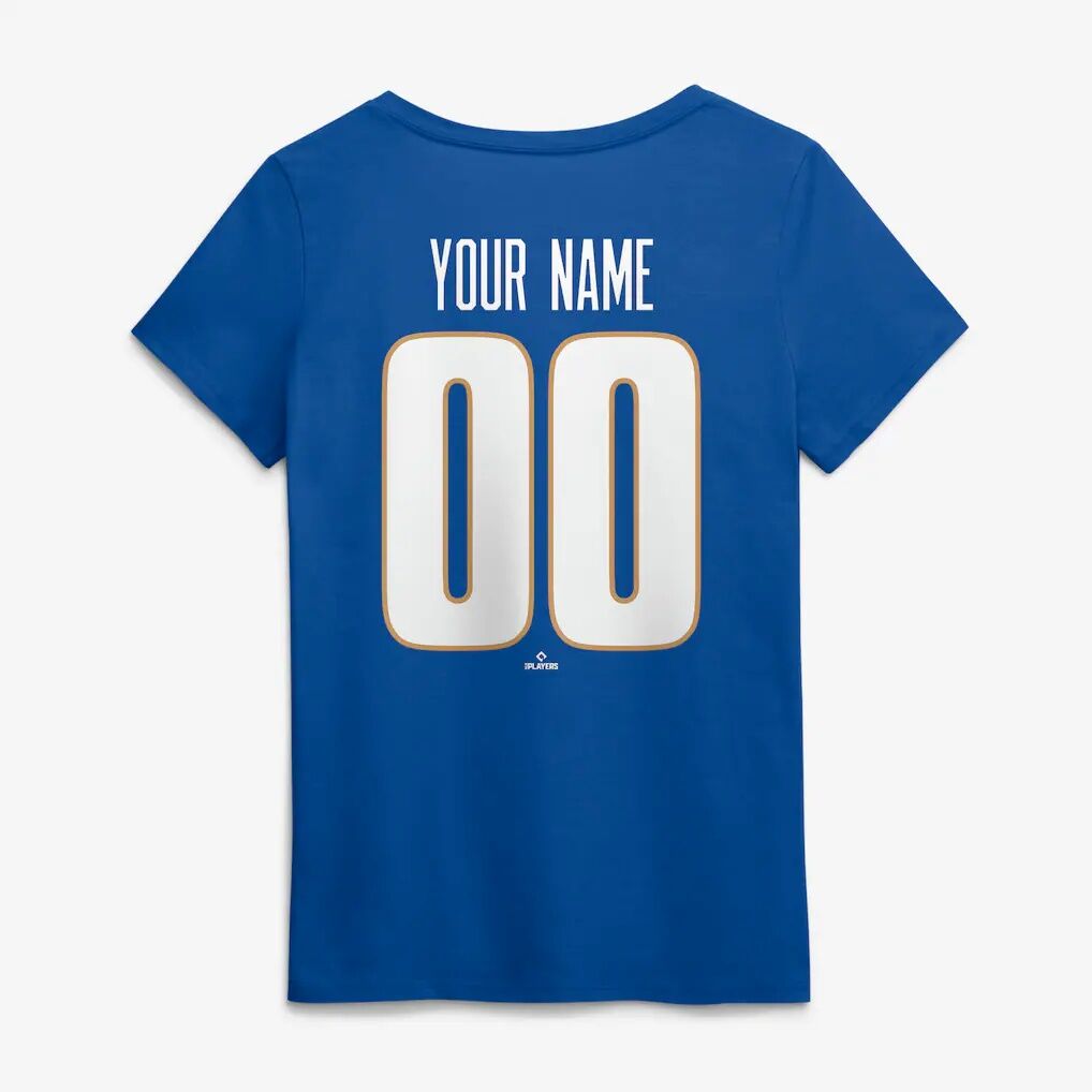 Kansas City Royals Women's Celebrating America's 250th Personalized Name & Number V-Neck T-Shirt - Royal