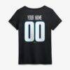 Miami Marlins Women's Celebrating America's 250th Personalized Name & Number V-Neck T-Shirt - Black - Detail View