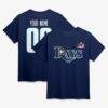 Tampa Bay Rays Celebrating America's 250th Personalized Name & Number T-Shirt - Navy - Front View