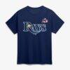 Tampa Bay Rays Celebrating America's 250th Personalized Name & Number T-Shirt - Navy - Side View