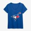 Toronto Blue Jays Women's Celebrating America's 250th Personalized Name & Number V-Neck T-Shirt - - Side View
