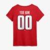 Washington Nationals Women's Celebrating America's 250th Personalized Name & Number V-Neck T-Shirt - Red - Detail View