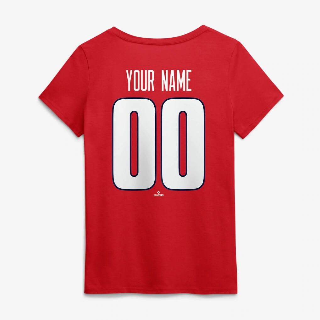 Washington Nationals Women’s Celebrating America’s 250th Personalized Name & Number V-Neck T-Shirt
